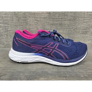 Asics Gel Excite 6 Indigo Blue Running Shoes Size 9A Womens Narrow Fit